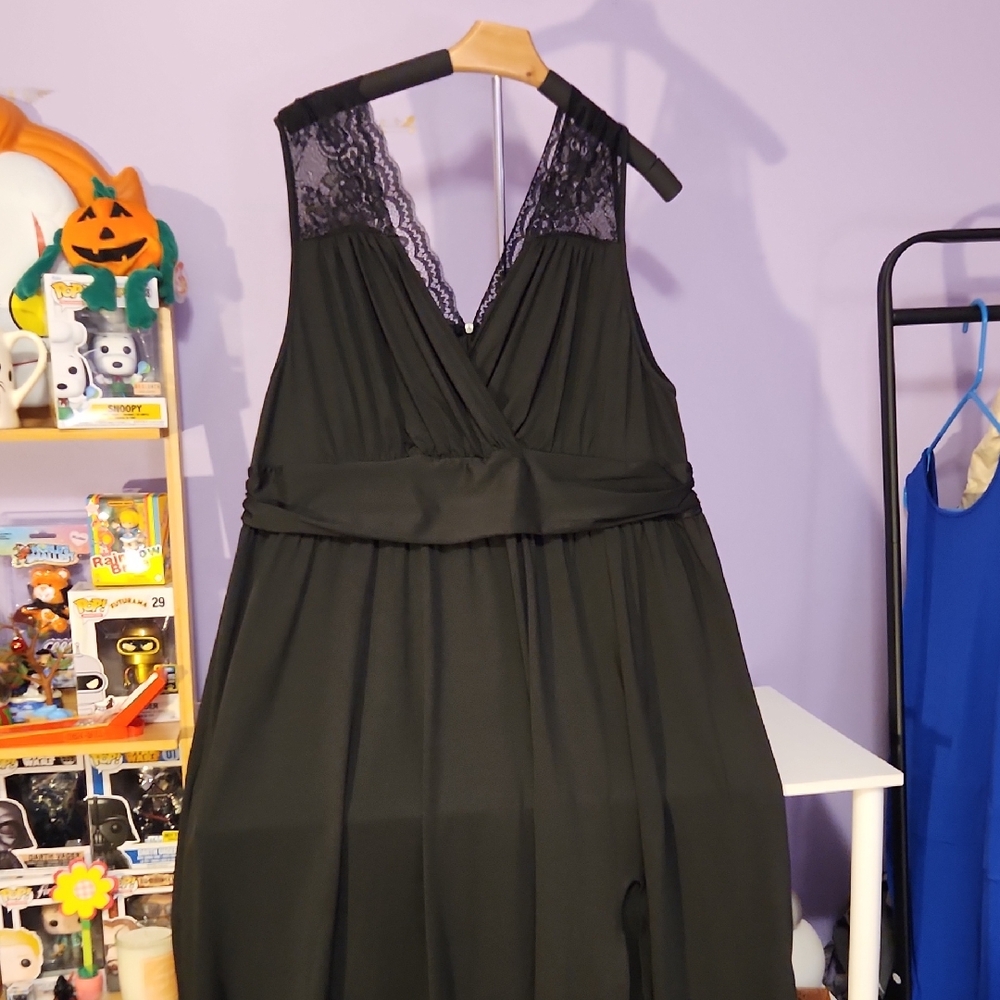 SHEIN Curve Black Lace Detail Dress
